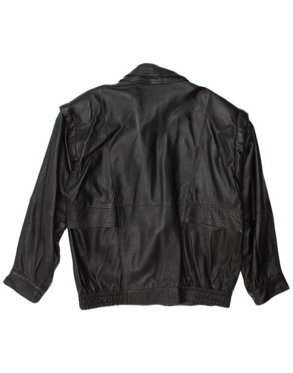 Vintage Mens Leather Jacket UK 42 XL Black