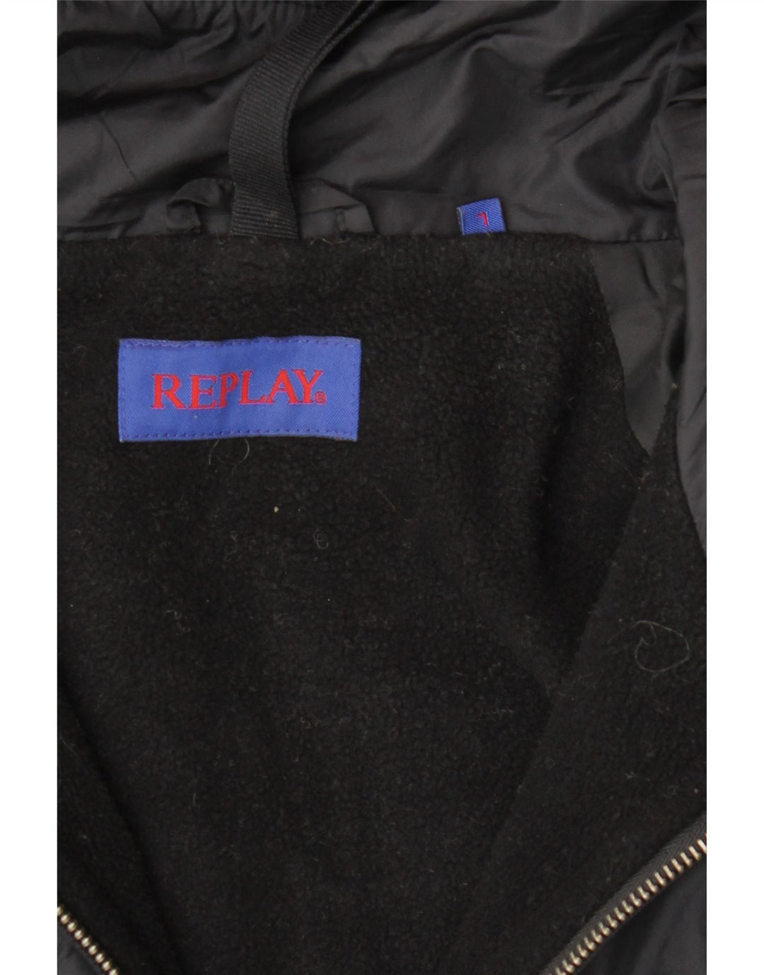 REPLAY Mens Hooded Windbreaker Jacket UK 40 Large Black Nylon Vintage Replay and Second-Hand Replay from Messina Hembry 