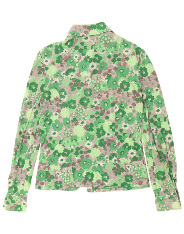 LUISA SPAGNOLI Womens Shirt UK 12 Medium Green Floral