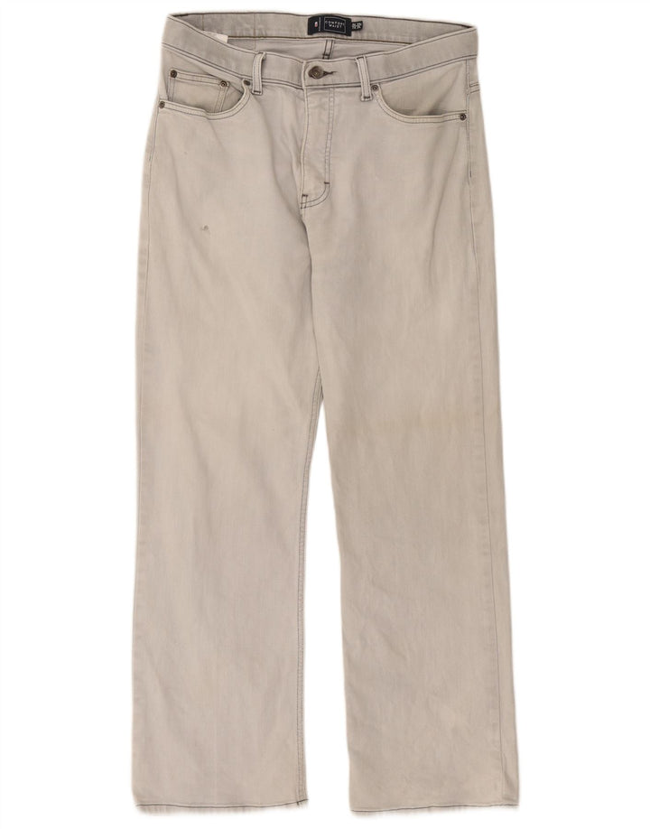 Marks & Spencer Mens Blue Harbour Straight Jeans W34 L29 Grey Cotton