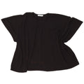 Zara Womens Poncho Blouse Top UK 14 Medium Black Viscose