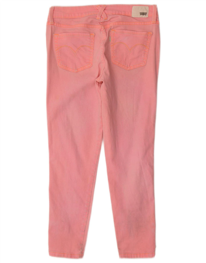 LEVI'S Womens Crop Legging Skinny Jeans W29 L25 Pink Cotton