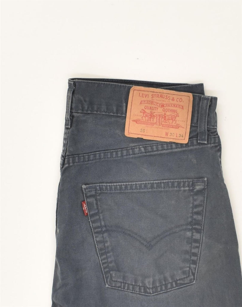 LEVI'S Mens 551 Straight Jeans W30 L30 Grey Cotton | Vintage Levi's | Thrift | Second-Hand Levi's | Used Clothing | Messina Hembry 