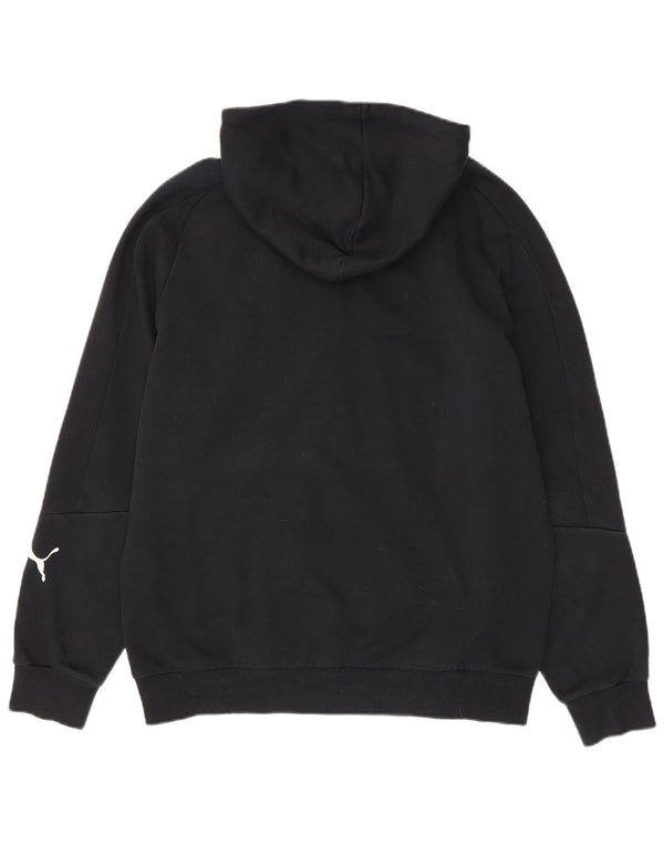Puma Mens Graphic Hoodie Jumper Large Black Cotton