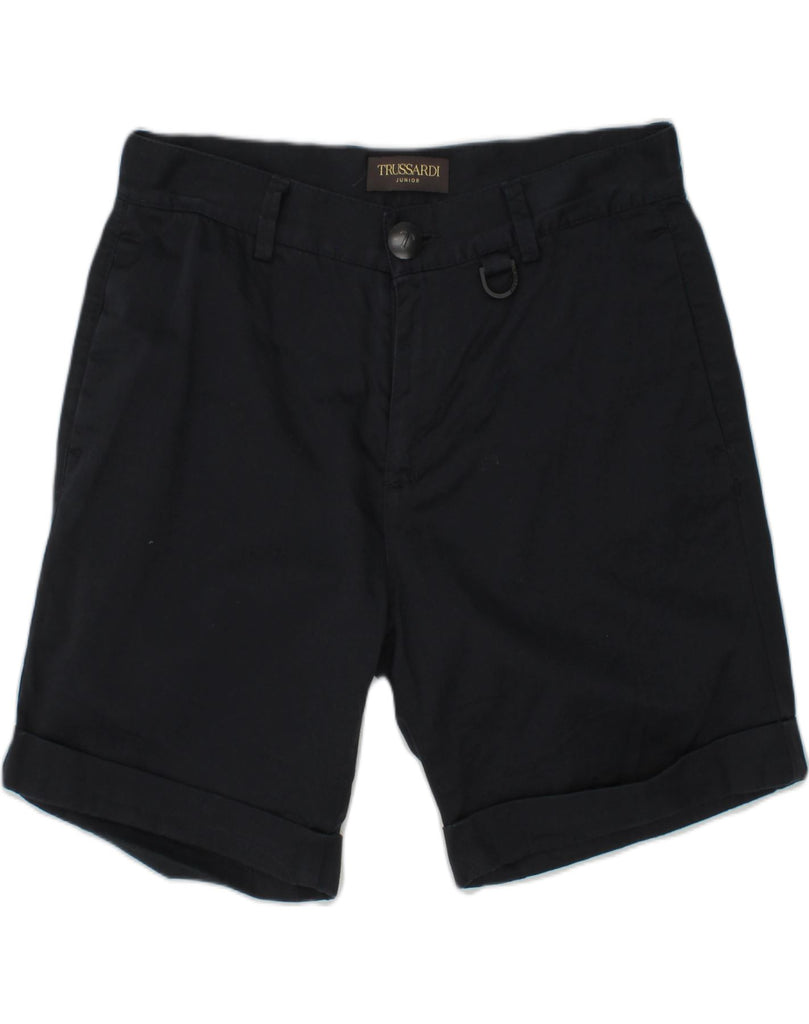 TRUSSARDI Boys Chino Shorts 9-10 Years W24  Navy Blue Cotton | Vintage Trussardi | Thrift | Second-Hand Trussardi | Used Clothing | Messina Hembry 