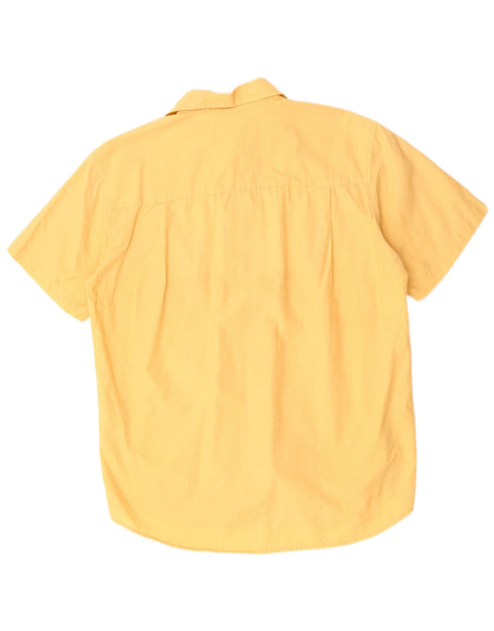 LEVI'S Mens Short Sleeve Shirt Medium Yellow Check Cotton