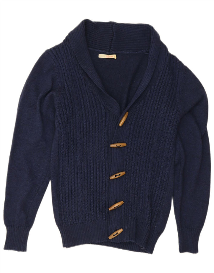 Gaudi Womens Cardigan Sweater UK 16 Large Navy Blue Wool