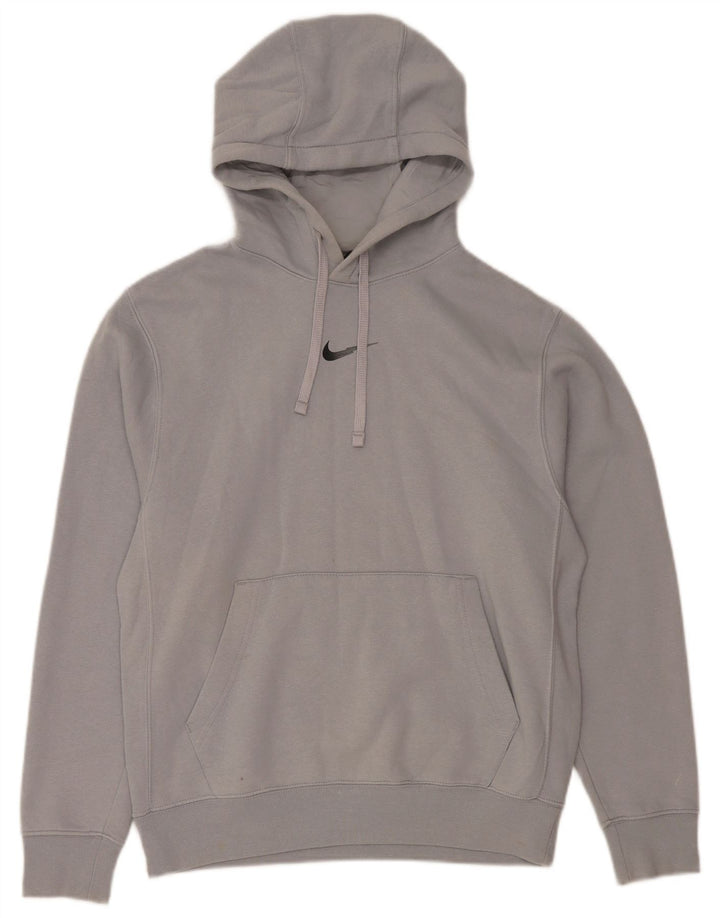 Nike Mens Standard Fit Hoodie Jumper Small Grey Cotton