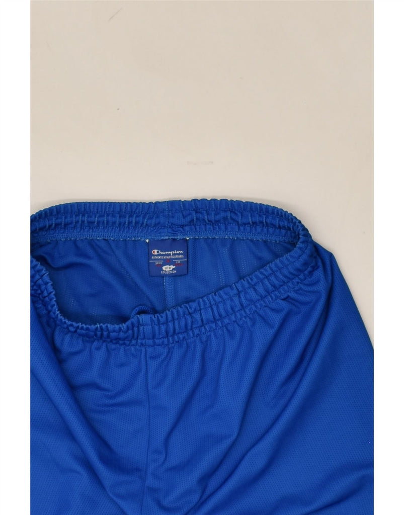 CHAMPION Boys Sport Shorts 9-10 Years Medium Blue Polyester | Vintage Champion | Thrift | Second-Hand Champion | Used Clothing | Messina Hembry 