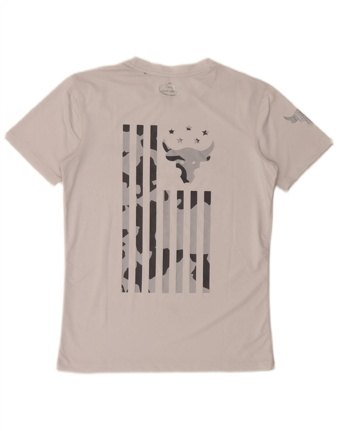 Under Armour Mens Heat Gear Graphic T-Shirt Top Medium White Polyester