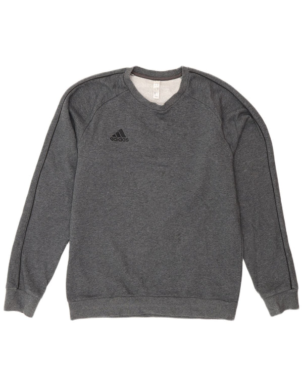 Adidas Mens Sweatshirt Jumper Medium Grey Cotton