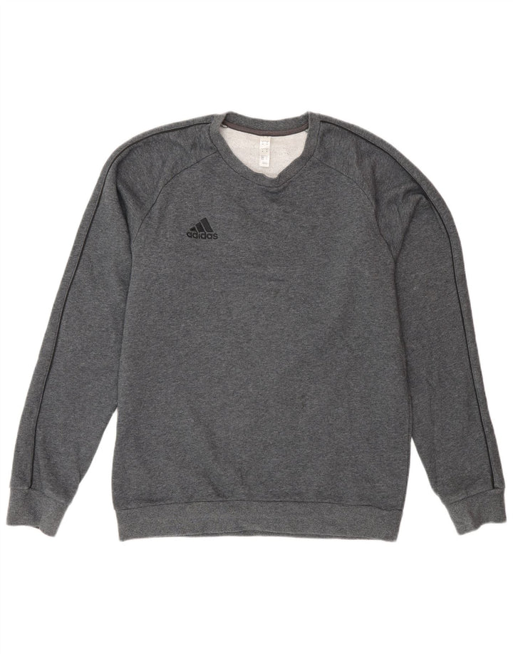 Adidas Mens Sweatshirt Jumper Medium Grey Cotton