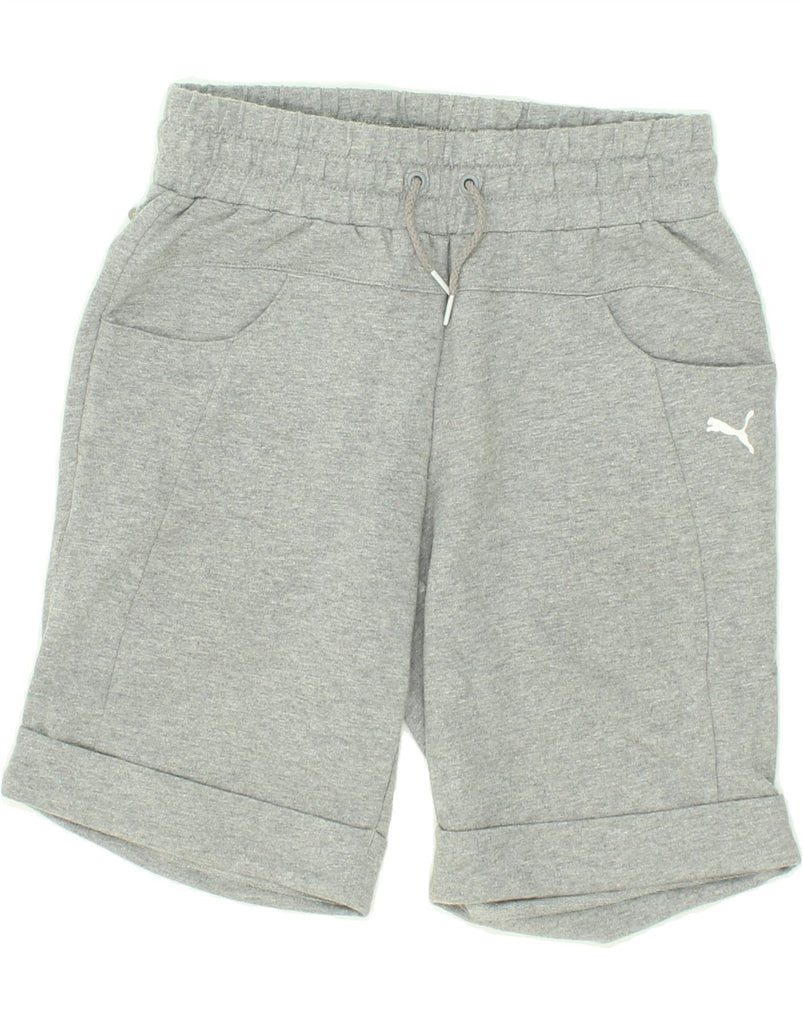 PUMA Womens Sport Shorts UK 8 Small Grey Cotton | Vintage Puma | Thrift | Second-Hand Puma | Used Clothing | Messina Hembry 