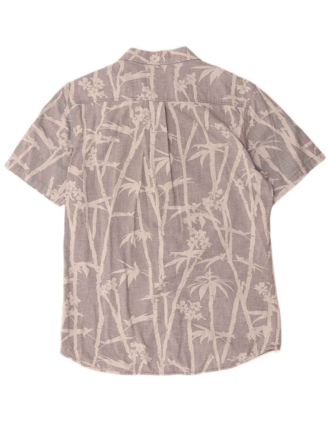 Vans Mens Short Sleeve Shirt Large Grey Floral Cotton