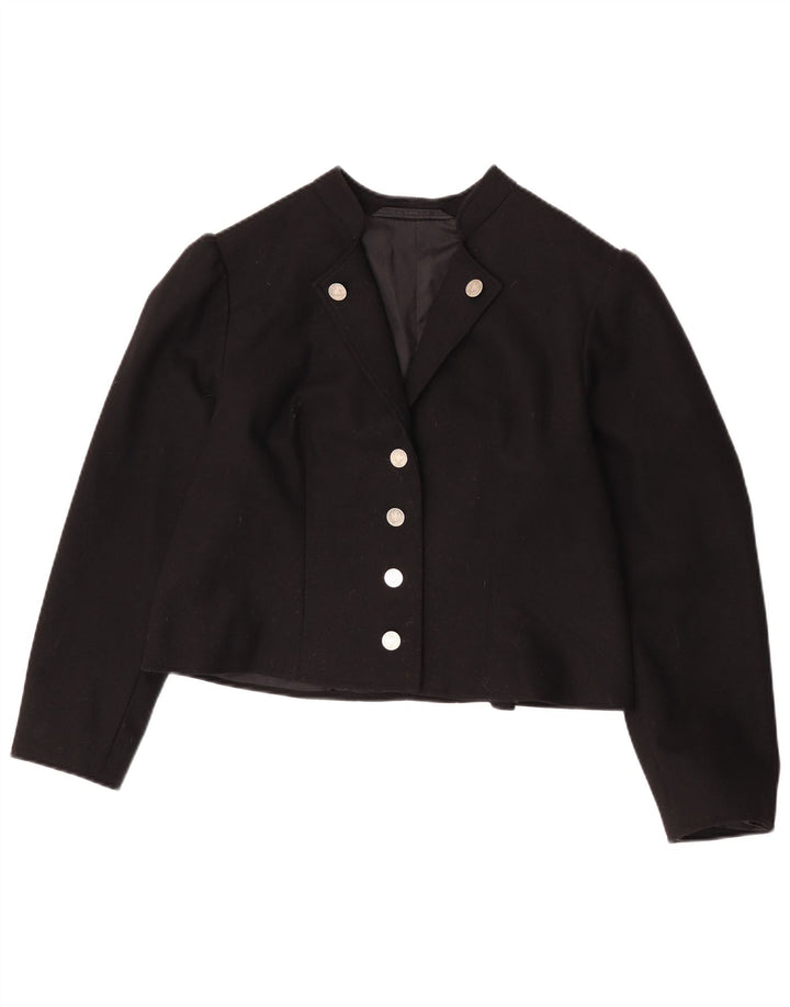 Vintage Womens Bolero Jacket UK 14 Medium Black