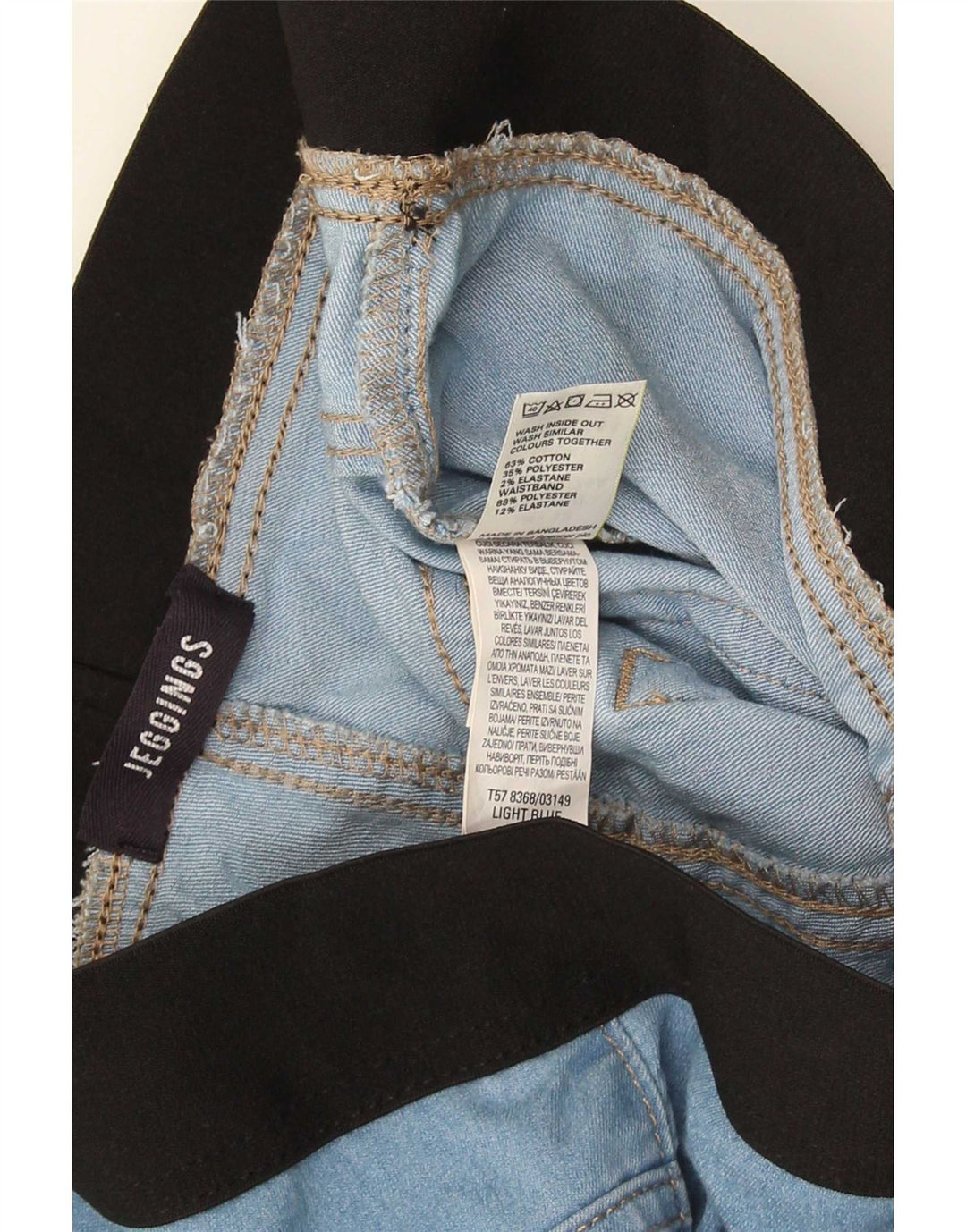 Marks & Spencer Womens Jegging Jeans UK 12 Medium W30 L26 Blue Colourblock