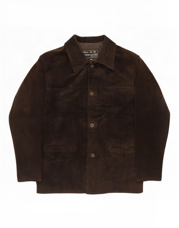 Lavorazione Artigiana Mens 4 Button Blazer Jacket UK 36 Small Brown
