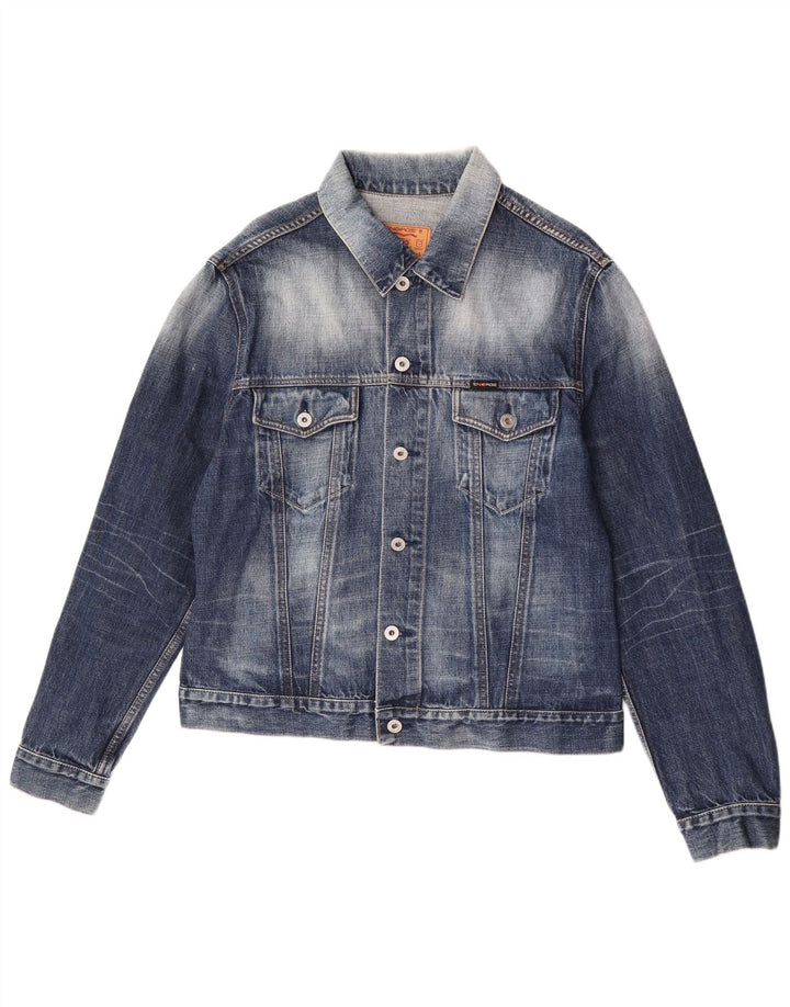 Energie Womens Denim Jacket UK 40 Large Blue Cotton