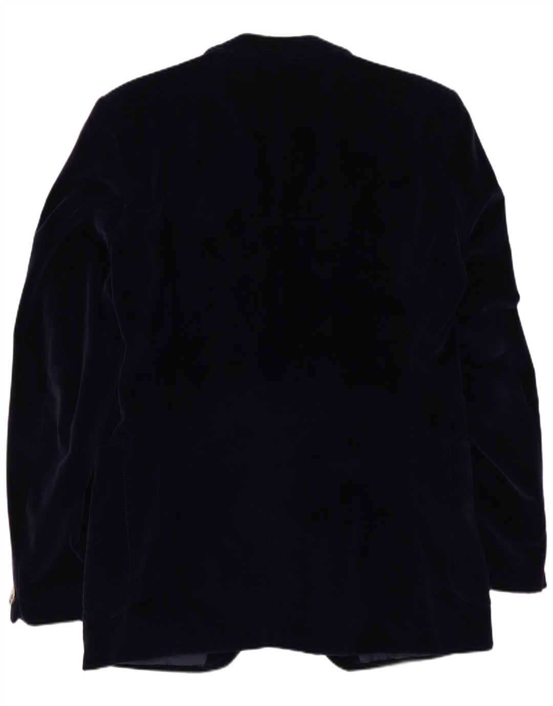 Vintage Mens 2 Button Velvet Blazer Jacket UK 38 Medium Navy Blue