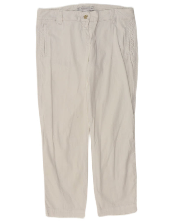 NORTH SAILS Womens Straight Cropped Trousers EU 42 Large W32 L24 White