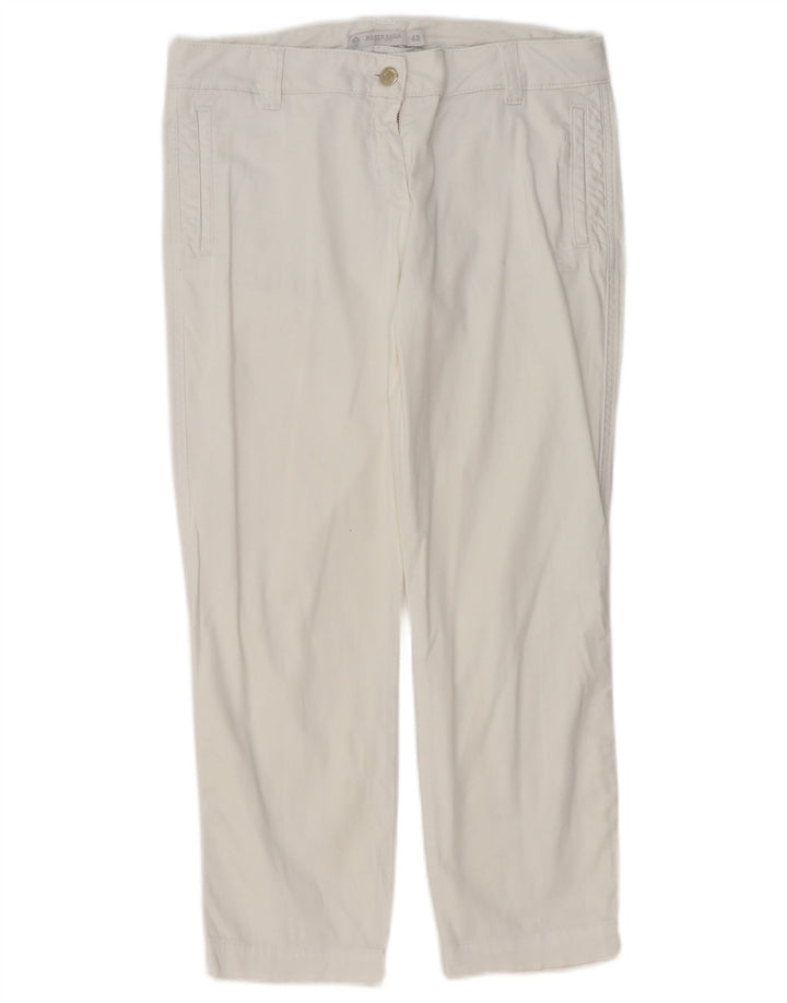 NORTH SAILS Womens Straight Cropped Trousers EU 42 Large W32 L24 White