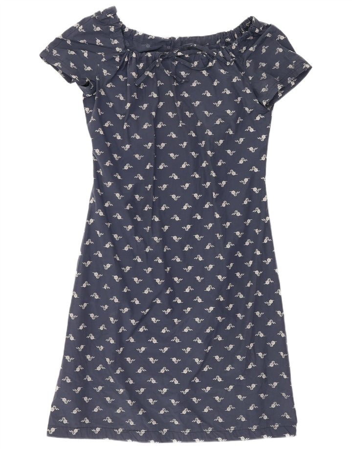 Superga Womens Off Shoulder Dress UK 8 Small Navy Blue