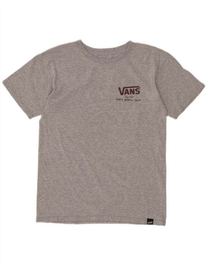 VANS Womens Graphic T-Shirt Top UK 10 Small Grey Cotton