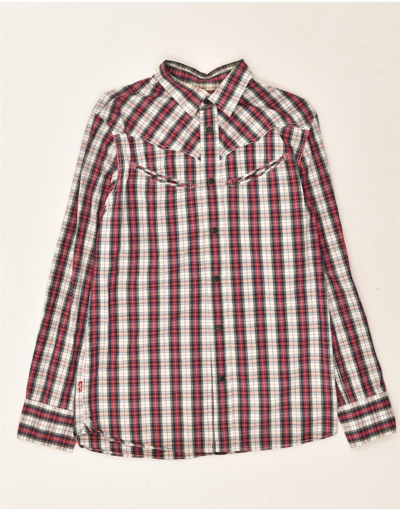 LEVI'S Mens Shirt Medium Red Check Cotton | Vintage Levi's | Thrift | Second-Hand Levi's | Used Clothing | Messina Hembry 