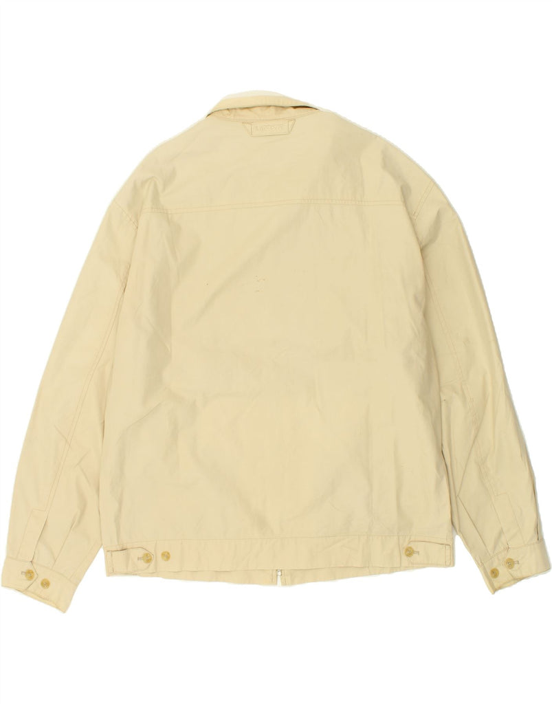 LACOSTE Mens Bomber Jacket UK 44 2XL Beige Cotton | Vintage Lacoste | Thrift | Second-Hand Lacoste | Used Clothing | Messina Hembry 