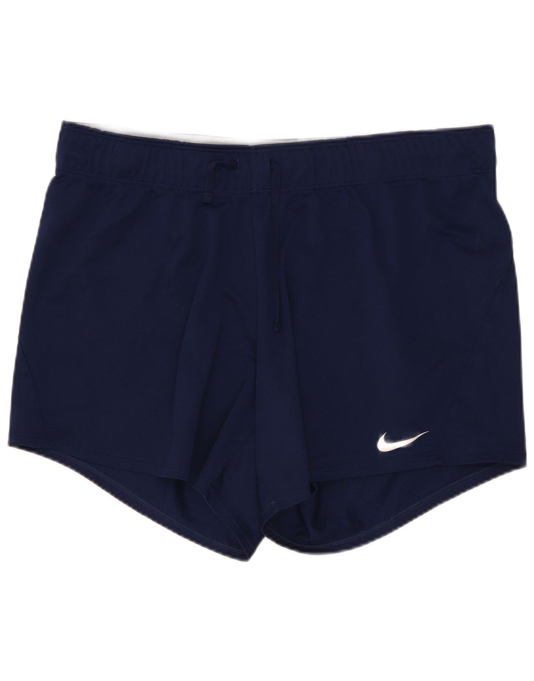 Nike Womens Dri Fit Sport Shorts UK 12 Medium Navy Blue Polyester