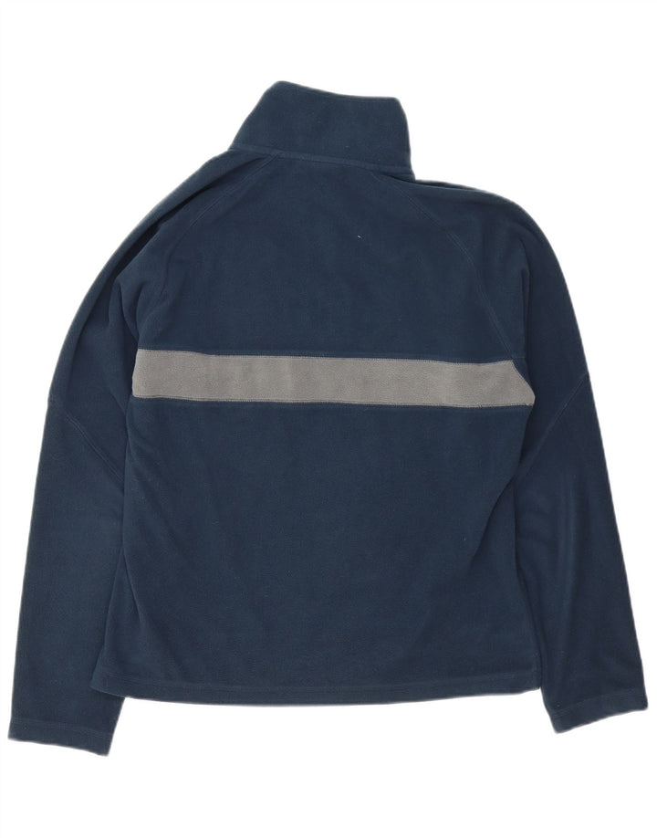 O'Neill Mens Zip Neck Fleece Jumper Medium Navy Blue Colourblock