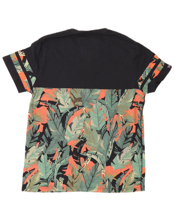 Superdry Mens California Graphic T-Shirt Top 2XL Black Floral Cotton