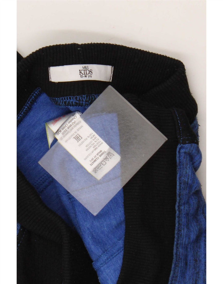 Marks & Spencer Boys Tracksuit Trousers Joggers 13-14 Years Blue