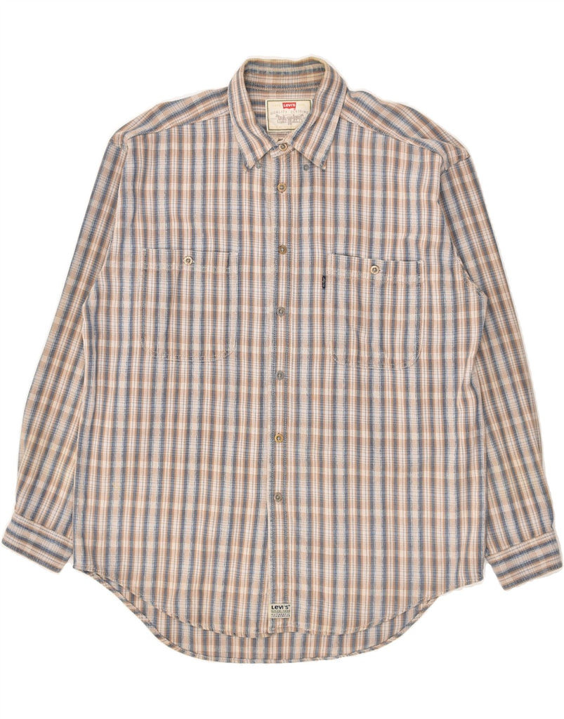 LEVI'S Mens Shirt Large Grey Check | Vintage Levi's | Thrift | Second-Hand Levi's | Used Clothing | Messina Hembry 