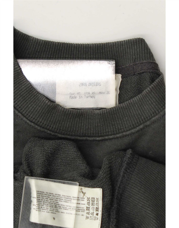 Zara Mens Sweatshirt Jumper XS Grey Cotton