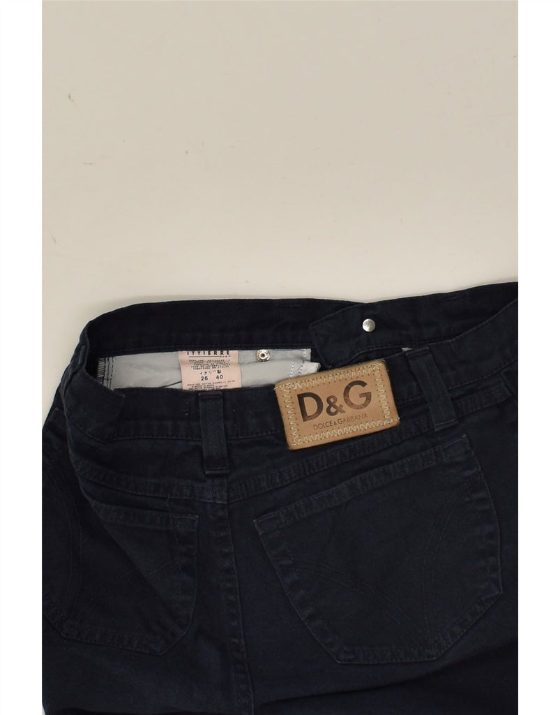 DOLCE & GABBANA Womens Capri Jeans W26 L18 Navy Blue Cotton | Vintage Dolce & Gabbana | Thrift | Second-Hand Dolce & Gabbana | Used Clothing | Messina Hembry 