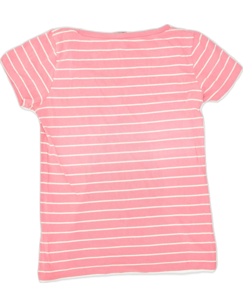 CARHARTT Womens T-Shirt Top UK 14 Medium Pink Striped | Vintage | Thrift | Second-Hand | Used Clothing | Messina Hembry 