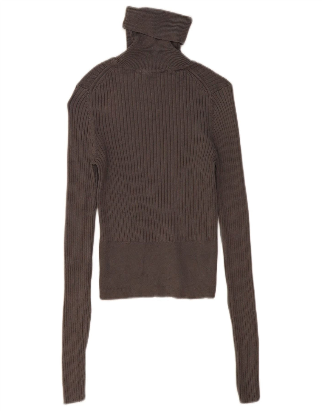 Zara Womens Crop Roll Neck Jumper Sweater UK 10 Small Grey Viscose