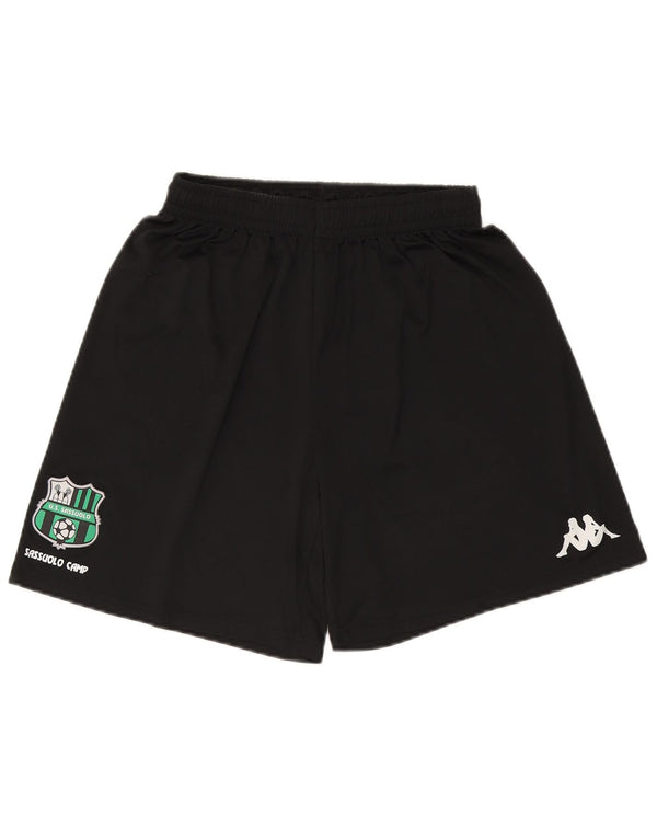 Kappa Boys Gara Graphic Sport Shorts 11-12 Years Large Black Polyester