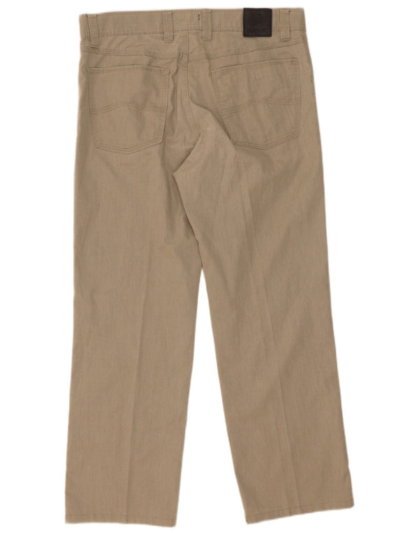 Bugatti Mens Straight Casual Trousers Large W34 L27 Beige Cotton