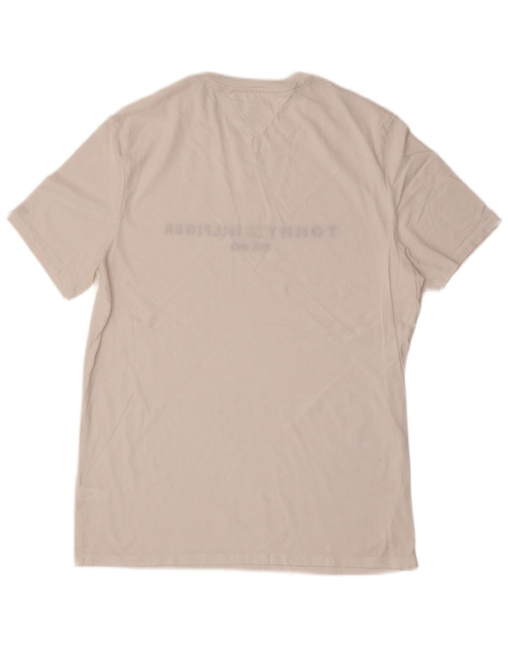 Tommy Hilfiger Mens Regular Fit T-Shirt Top Medium White Cotton