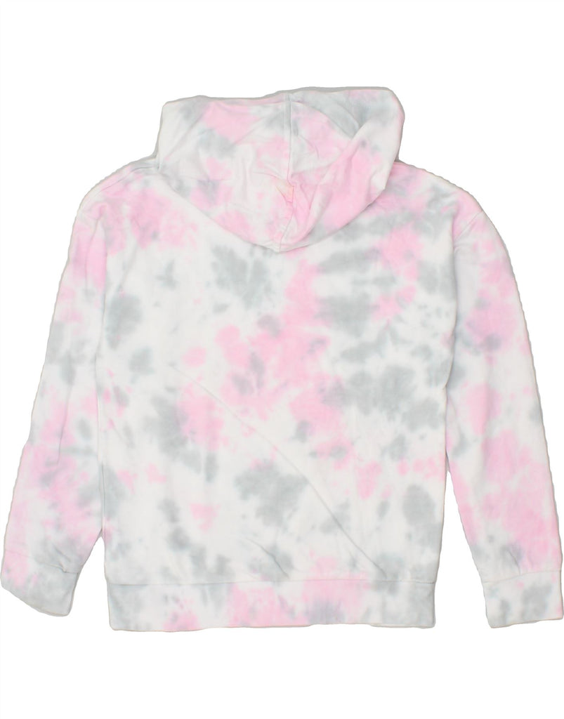 DKNY Girls Graphic Hoodie Jumper 8-9 Years Medium  Pink Tie Dye Cotton | Vintage Dkny | Thrift | Second-Hand Dkny | Used Clothing | Messina Hembry 