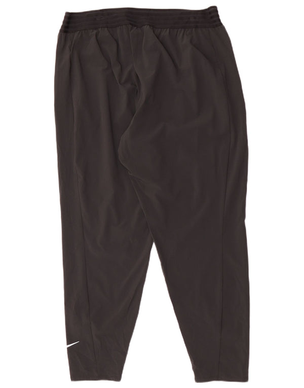Nike Mens Dri Fit Crop Tracksuit Trousers XL Black Polyester