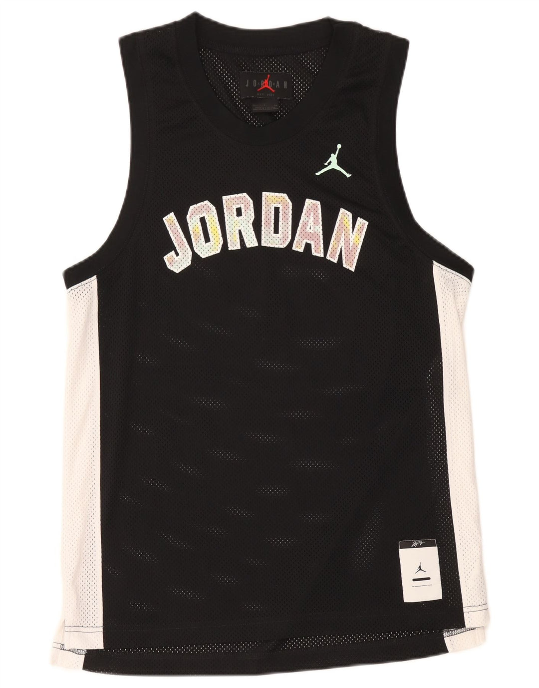 Jordan Mens Graphic Vest Top Small Black Colourblock Polyester