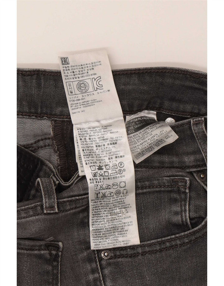 Levi's Womens Skinny Jeans W26 L34 Grey Cotton