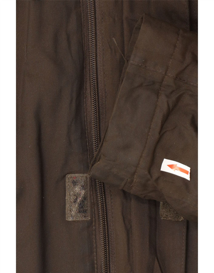 Mountain Warehouse Mens Hooded Parka Jacket UK 38 Medium Brown Nylon