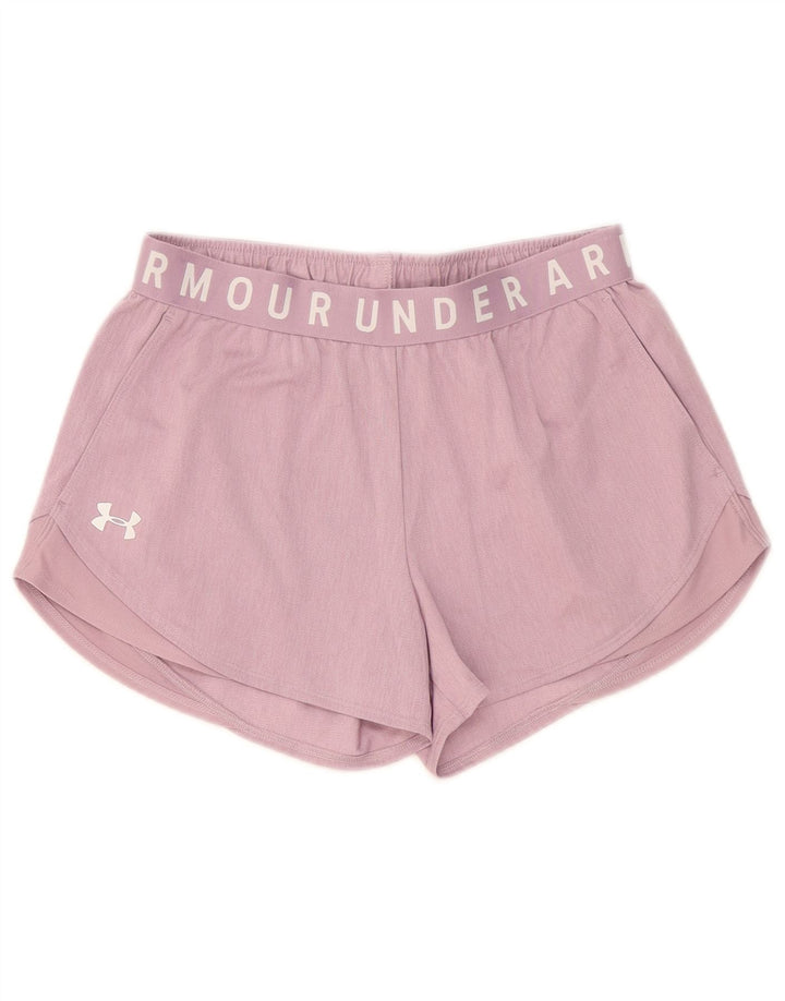 Under Armour Womens Graphic Sport Shorts UK 10 Small Pink Polyester