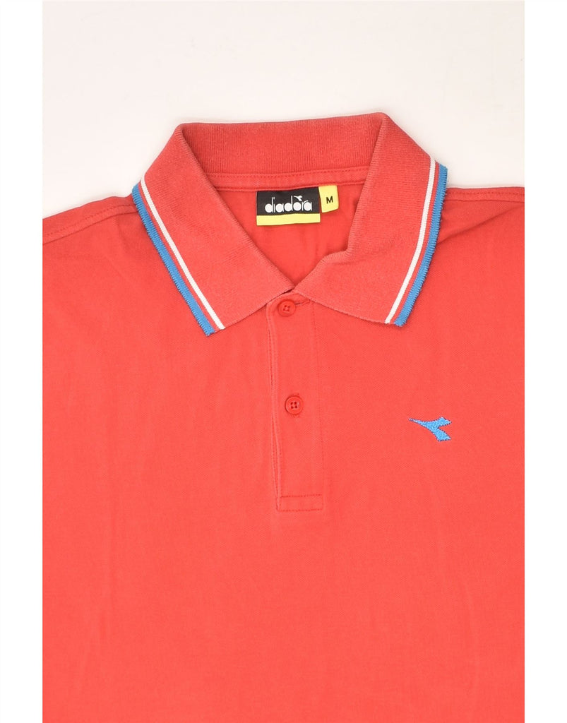 DIADORA Mens Polo Shirt Medium Red Cotton | Vintage Diadora | Thrift | Second-Hand Diadora | Used Clothing | Messina Hembry 