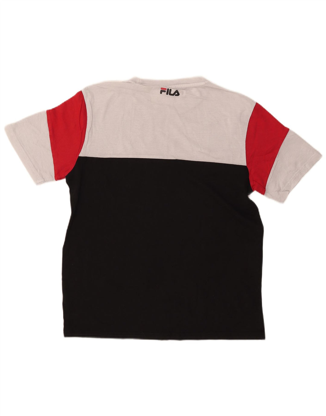 Fila Mens T-Shirt Top Medium Black Colourblock