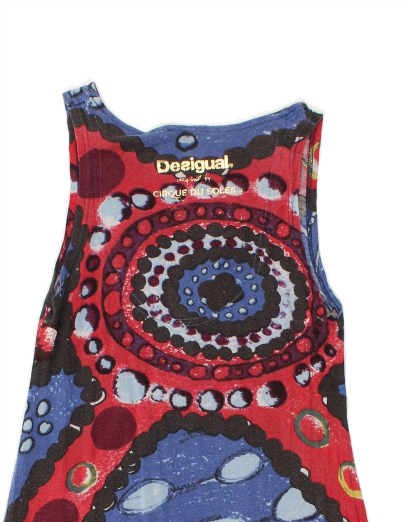 DESIGUAL Womens Sleeveless Tunic Top UK 10 Small Multicoloured Patchwork | Vintage Desigual | Thrift | Second-Hand Desigual | Used Clothing | Messina Hembry 